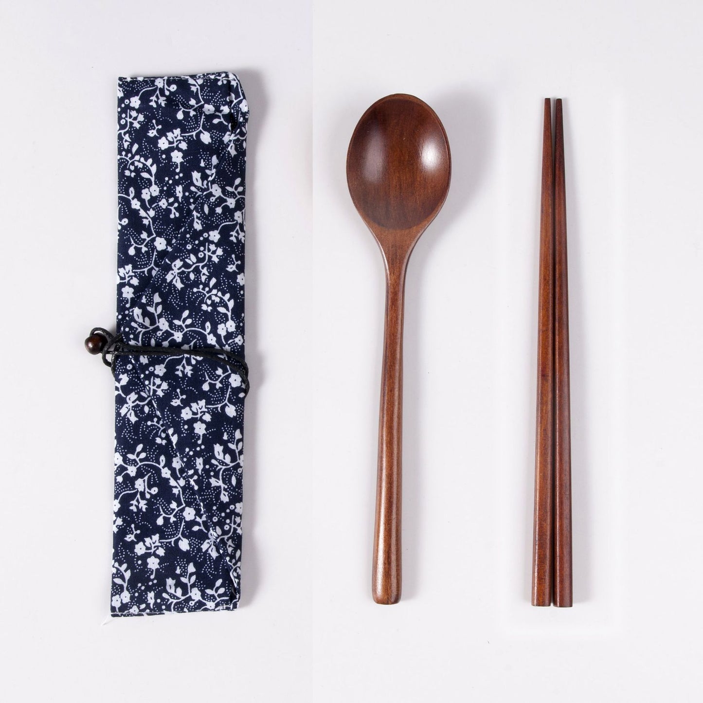 Japanese Style Portable Wooden Tableware Set - Spoons, Forks, Chopsticks