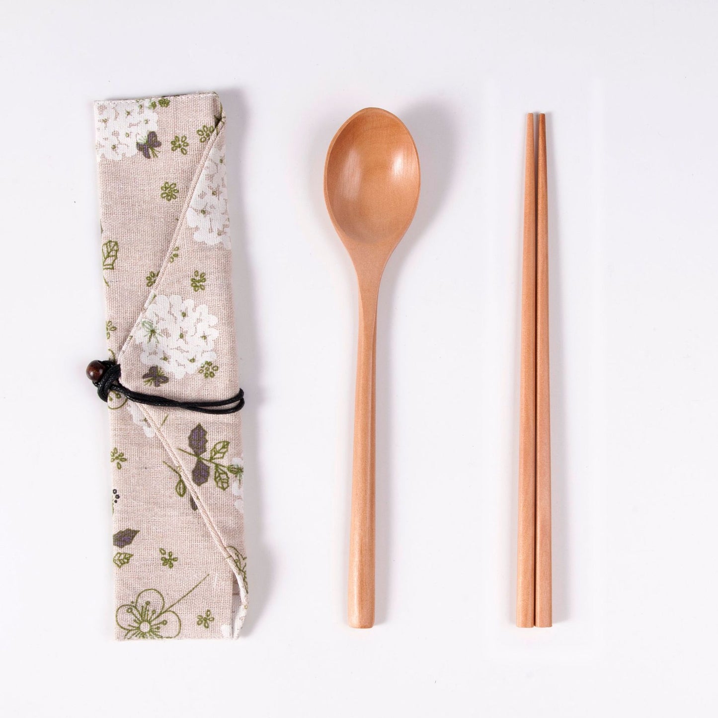 Japanese Style Portable Wooden Tableware Set - Spoons, Forks, Chopsticks