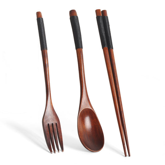Japanese Style Wooden Spoon and Chopsticks Set