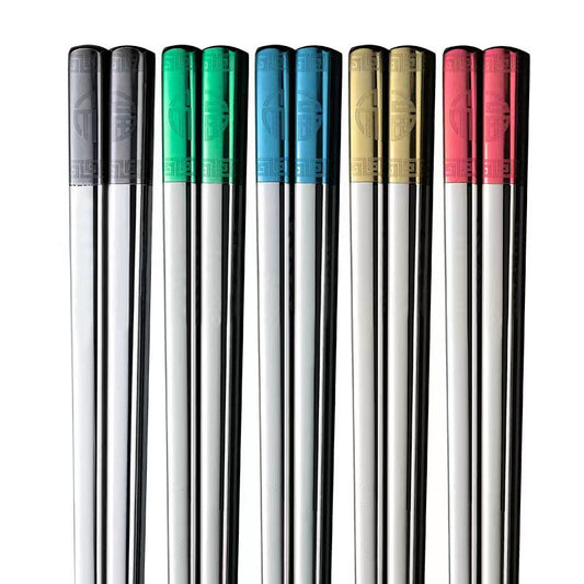 Stainless Steel Chinese-Style Blessing Chopsticks Set