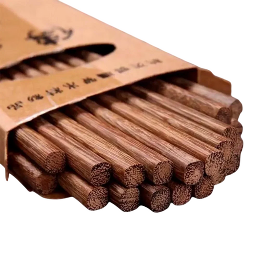 Premium Lacquerless Mahogany Chopsticks Set - 10 Pairs
