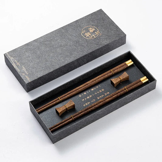 Natural Red Sandalwood Chopsticks Gift Box Set